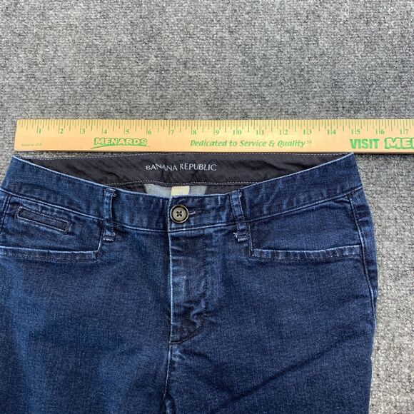 Banana Republic Womens Trouser Bootcut Dark Wash Jeans 28 Blue Preppy Y2k 90s - Picture 5 of 10